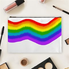 Watercolour Rainbow Colours Cosmetic Bag (large)  by Nexatart