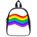 Watercolour Rainbow Colours School Bags (Small)  Front