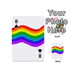 Watercolour Rainbow Colours Playing Cards 54 (Mini)  Front - Spade8