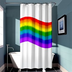 Watercolour Rainbow Colours Shower Curtain 36  X 72  (stall)  by Nexatart