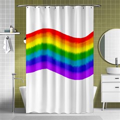 Watercolour Rainbow Colours Shower Curtain 48  X 72  (small)  by Nexatart