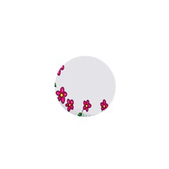 Floral Doodle Flower Border Cartoon 1  Mini Buttons