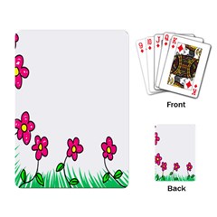 Floral Doodle Flower Border Cartoon Playing Card