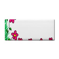 Floral Doodle Flower Border Cartoon Cosmetic Storage Cases