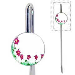 Floral Doodle Flower Border Cartoon Book Mark by Nexatart