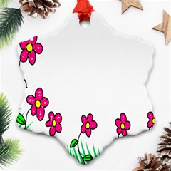 Floral Doodle Flower Border Cartoon Ornament (Snowflake)