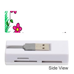 Floral Doodle Flower Border Cartoon Memory Card Reader (Stick) 