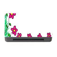 Floral Doodle Flower Border Cartoon Memory Card Reader with CF