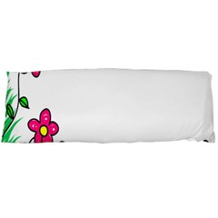 Floral Doodle Flower Border Cartoon Body Pillow Case (Dakimakura)