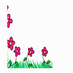 Floral Doodle Flower Border Cartoon Large Garden Flag (Two Sides)