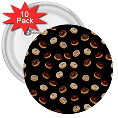 Donuts Pattern 3  Buttons (10 Pack)  by Valentinaart