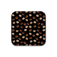 Donuts Pattern Rubber Square Coaster (4 Pack)  by Valentinaart