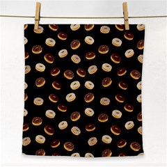 Donuts Pattern Face Towel by Valentinaart