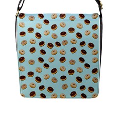 Donuts Pattern Flap Messenger Bag (l)  by Valentinaart