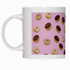 Donuts Pattern White Mugs by Valentinaart