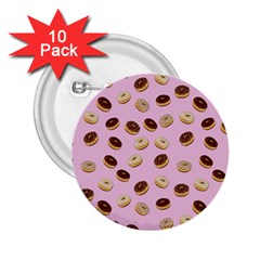 Donuts Pattern 2 25  Buttons (10 Pack)  by Valentinaart