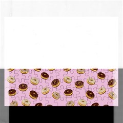 Donuts Pattern Rectangular Jigsaw Puzzl by Valentinaart