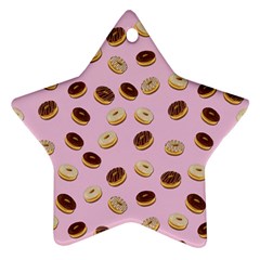 Donuts Pattern Star Ornament (two Sides) by Valentinaart