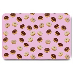 Donuts Pattern Large Doormat  by Valentinaart