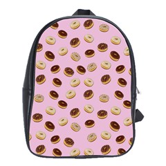 Donuts Pattern School Bags(large)  by Valentinaart