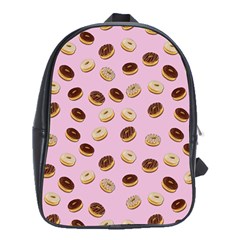 Donuts Pattern School Bags (xl)  by Valentinaart