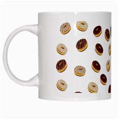 Donuts Pattern White Mugs by Valentinaart