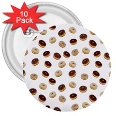 Donuts Pattern 3  Buttons (10 Pack)  by Valentinaart