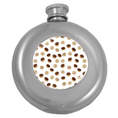 Donuts Pattern Round Hip Flask (5 Oz) by Valentinaart