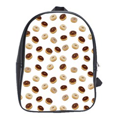 Donuts Pattern School Bags(large)  by Valentinaart