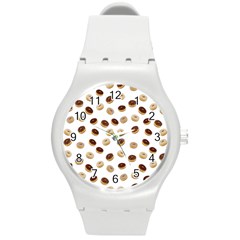 Donuts Pattern Round Plastic Sport Watch (m) by Valentinaart