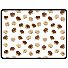 Donuts Pattern Double Sided Fleece Blanket (large) 