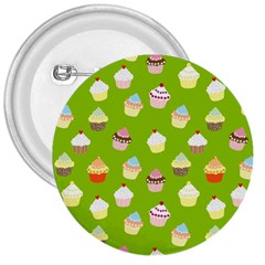 Cupcakes Pattern 3  Buttons by Valentinaart