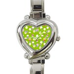 Cupcakes pattern Heart Italian Charm Watch Front