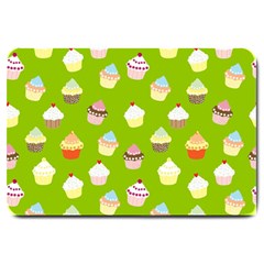 Cupcakes Pattern Large Doormat  by Valentinaart