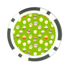 Cupcakes Pattern Poker Chip Card Guard by Valentinaart