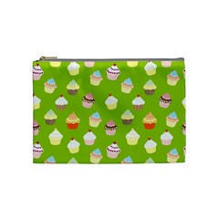 Cupcakes Pattern Cosmetic Bag (medium)  by Valentinaart