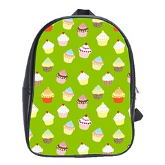 Cupcakes Pattern School Bags(large)  by Valentinaart