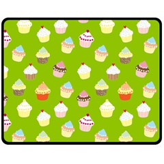 Cupcakes Pattern Fleece Blanket (medium)  by Valentinaart