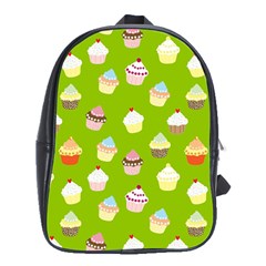 Cupcakes Pattern School Bags (xl)  by Valentinaart