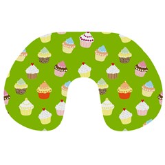 Cupcakes Pattern Travel Neck Pillows by Valentinaart