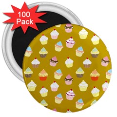 Cupcakes Pattern 3  Magnets (100 Pack) by Valentinaart