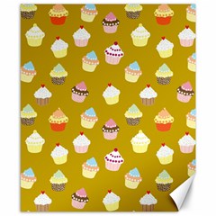 Cupcakes Pattern Canvas 8  X 10  by Valentinaart