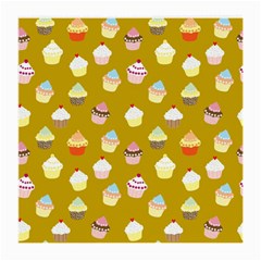 Cupcakes Pattern Medium Glasses Cloth (2-side) by Valentinaart