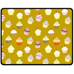 Cupcakes Pattern Fleece Blanket (medium)  by Valentinaart