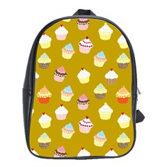 Cupcakes Pattern School Bags (xl)  by Valentinaart