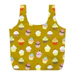 Cupcakes pattern Full Print Recycle Bags (L)  Front