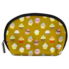 Cupcakes Pattern Accessory Pouches (large)  by Valentinaart