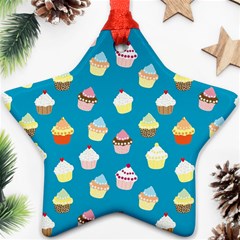 Cupcakes Pattern Star Ornament (two Sides) by Valentinaart