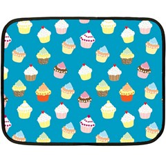 Cupcakes Pattern Fleece Blanket (mini) by Valentinaart