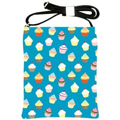 Cupcakes Pattern Shoulder Sling Bags by Valentinaart